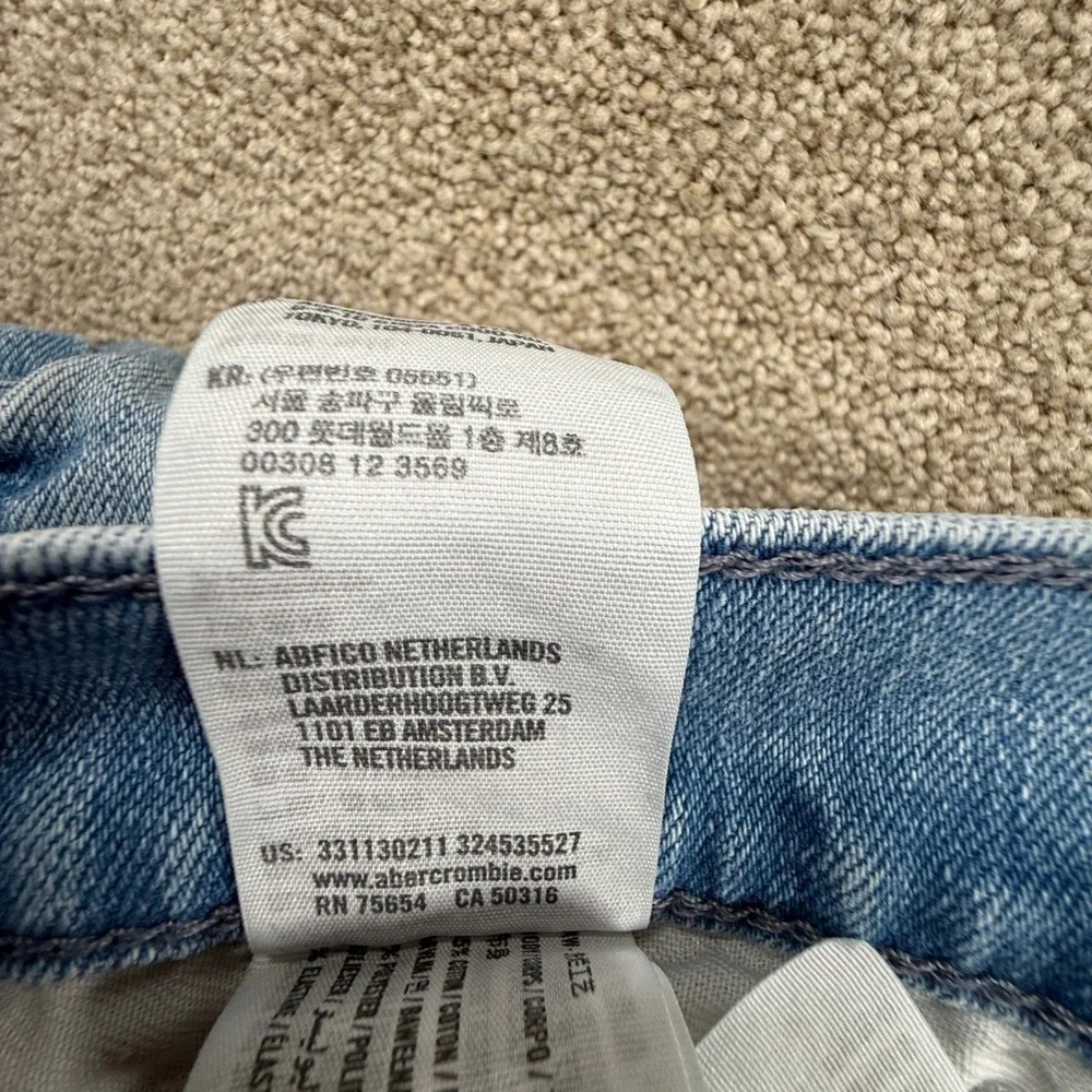 Hollister Mens Slim Straight Epic Flex Light Wash Blue Denim Jeans 33x32